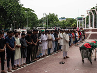 Nayon Mia (25), who was shot during the Anti-discrimination Student Movement in Dhaka's Kathalbagan area, dies after battling for his life i...