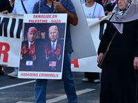 Protesters support Palestine and the people of Gaza in Lyon, France, on September 21, 2024. (