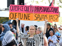 Protesters support Palestine and the people of Gaza in Lyon, France, on September 21, 2024. (