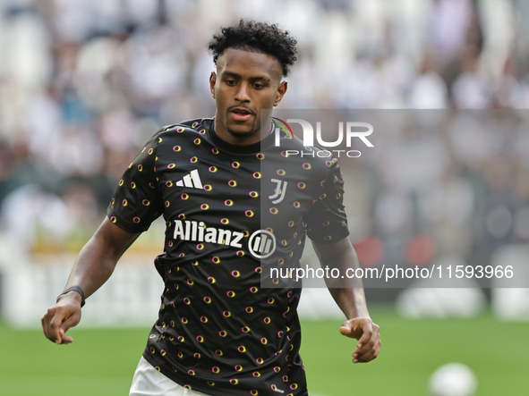 Juan Cabal during the Serie A 2024-2025 match between Juventus and Napoli in Turin, Italy, on September 21, 2024 