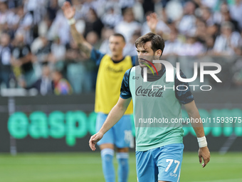 Khvicha Kvaratskhelia during the Serie A 2024-2025 match between Juventus and Napoli in Turin, Italy, on September 21, 2024 (