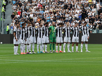 Juventus team during the Serie A 2024-2025 match between Juventus and Napoli in Turin, Italy, on September 21, 2024 (