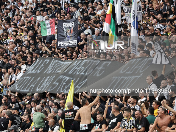 The public during the Serie A 2024-2025 match between Juventus and Napoli in Turin, Italy, on September 21, 2024 