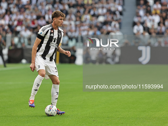 Nicolo Savona during the Serie A 2024-2025 match between Juventus and Napoli in Turin, Italy, on September 21, 2024 