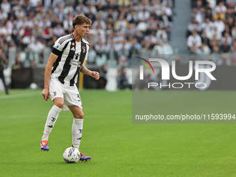 Nicolo Savona during the Serie A 2024-2025 match between Juventus and Napoli in Turin, Italy, on September 21, 2024 (