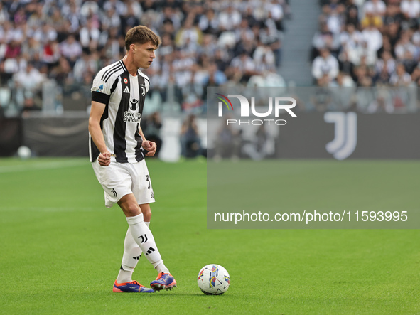 Nicolo Savona during the Serie A 2024-2025 match between Juventus and Napoli in Turin, Italy, on September 21, 2024 