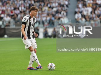 Nicolo Savona during the Serie A 2024-2025 match between Juventus and Napoli in Turin, Italy, on September 21, 2024 (