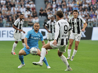 Dusan Vlahovic during the Serie A 2024-2025 match between Juventus and Napoli in Turin, Italy, on September 21, 2024 (