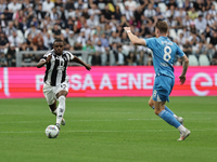 Pierre Kalulu during the Serie A 2024-2025 match between Juventus and Napoli in Turin, Italy, on September 21, 2024 (