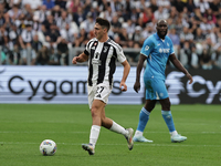 Andrea Cambiaso during the Serie A 2024-2025 match between Juventus and Napoli in Turin, Italy, on September 21, 2024 (