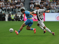 Khvicha Kvaratskhelia during the Serie A 2024-2025 match between Juventus and Napoli in Turin, Italy, on September 21, 2024 (