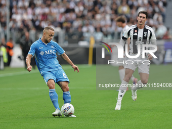 Stanislav Lobotka during the Serie A 2024-2025 match between Juventus and Napoli in Turin, Italy, on September 21, 2024 (