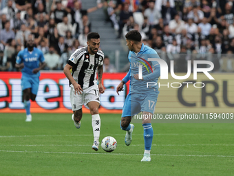 Nico Gonzalez during the Serie A 2024-2025 match between Juventus and Napoli in Turin, Italy, on September 21, 2024 (