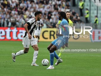 Nico Gonzalez during the Serie A 2024-2025 match between Juventus and Napoli in Turin, Italy, on September 21, 2024 (