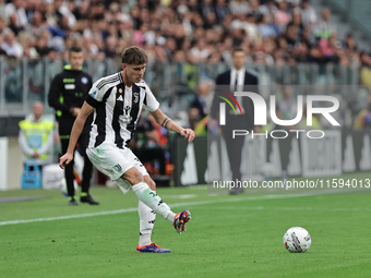 Nicolo Savona during the Serie A 2024-2025 match between Juventus and Napoli in Turin, Italy, on September 21, 2024 (