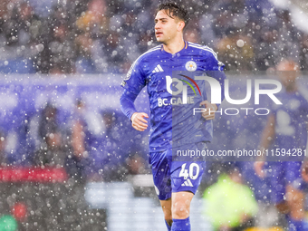 Facundo Buonanotte of Leicester City during the Premier League match between Leicester City and Everton at the King Power Stadium in Leicest...