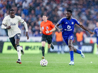 Wilfred Ndidi of Leicester City in attacking action during the Premier League match between Leicester City and Everton at the King Power Sta...