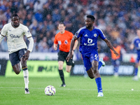 Wilfred Ndidi of Leicester City in attacking action during the Premier League match between Leicester City and Everton at the King Power Sta...