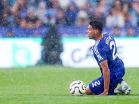 James Justin of Leicester City during the Premier League match between Leicester City and Everton at the King Power Stadium in Leicester, En...