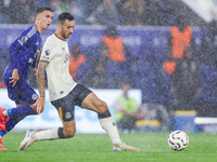 Dwight McNeil of Everton is in action during the Premier League match between Leicester City and Everton at the King Power Stadium in Leices...