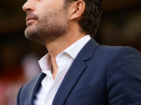 Ruben Baraja, head coach of Valencia CF, looks on prior to the LaLiga EA Sports match between Valencia CF and Girona FC at Mestalla stadium...