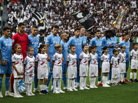 Napoli players pose for a photograph before the Serie A football match number 5, Juventus vs. Napoli, in Turin, Piedmont, Italy, on Septembe...