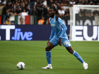 Napoli midfielder Andre-Frank Anguissa (99) is in action during the Serie A football match number 5 between Juventus and Napoli at the Allia...