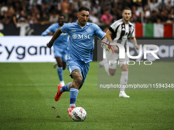 Napoli forward Matteo Politano (21) is in action during the Serie A football match number 5 between Juventus and Napoli at the Allianz Stadi...