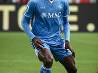 Napoli midfielder Andre-Frank Anguissa (99) is in action during the Serie A football match number 5 between Juventus and Napoli at the Allia...