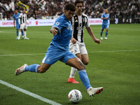 Napoli defender Giovanni Di Lorenzo (22) is in action during the Serie A football match number 5 between Juventus and Napoli in Turin, Piedm...