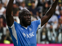 Napoli forward Romelu Lukaku (11) gestures during the Serie A football match number 5 between Juventus and Napoli in Turin, Piedmont, Italy,...