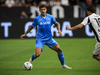 Napoli defender Giovanni Di Lorenzo (22) is in action during the Serie A football match number 5 between Juventus and Napoli in Turin, Piedm...