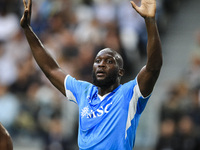 Napoli forward Romelu Lukaku (11) gestures during the Serie A football match number 5 between Juventus and Napoli in Turin, Piedmont, Italy,...