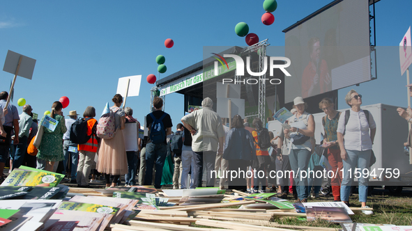 Thousands of people take part in an annual pro-life demonstration organized by pro-life organizations to make a statement against abortion i...