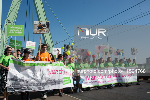 Thousands of people take part in an annual pro-life demonstration organized by pro-life organizations to make a statement against abortion i...