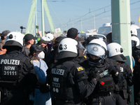 Police forcefully remove several counter-protesters who block the road for the ''Pro-Life March'' as thousands of people take part in the an...