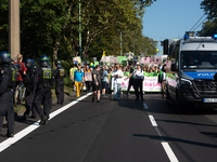 Police block the counter-protesters as thousands of people take part in the annual pro-life demonstration organized by pro-life organization...