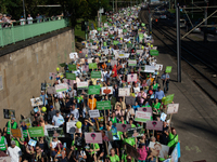 Thousands of people take part in an annual pro-life demonstration organized by pro-life organizations to make a statement against abortion i...