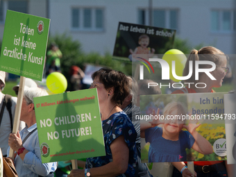 Thousands of people take part in an annual pro-life demonstration organized by pro-life organizations to make a statement against abortion i...