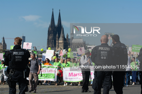 Thousands of people take part in an annual pro-life demonstration organized by pro-life organizations to make a statement against abortion i...