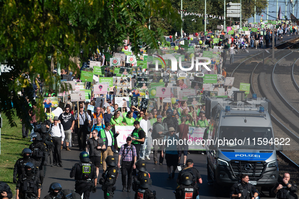 Thousands of people take part in an annual pro-life demonstration organized by pro-life organizations to make a statement against abortion i...