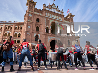 A demonstration for the abolition of bullfighting takes place in Madrid, Spain, on September 21, 2024. (