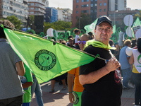 A demonstration for the abolition of bullfighting takes place in Madrid, Spain, on September 21, 2024. (