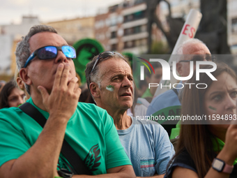 A demonstration for the abolition of bullfighting takes place in Madrid, Spain, on September 21, 2024. (