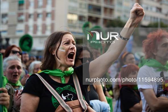 A demonstration for the abolition of bullfighting takes place in Madrid, Spain, on September 21, 2024. 