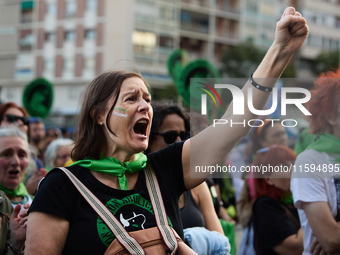 A demonstration for the abolition of bullfighting takes place in Madrid, Spain, on September 21, 2024. (