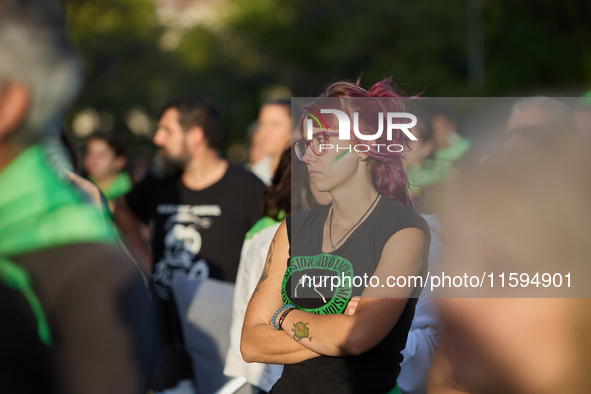 A demonstration for the abolition of bullfighting takes place in Madrid, Spain, on September 21, 2024. 