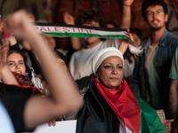 People attend a pro-Palestinian rally in Rome, Italy, on September 21, 2024. (