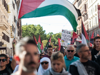 People attend a pro-Palestinian rally in Rome, Italy, on September 21, 2024. (