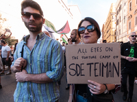 People attend a pro-Palestinian rally in Rome, Italy, on September 21, 2024. (